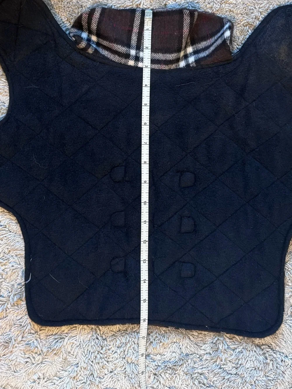 Plaid Dog Coat with Toggle Closures
